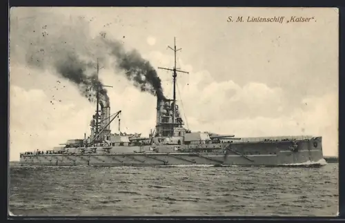 AK Kriegsschiff S.M. Linienschiff Kaiser