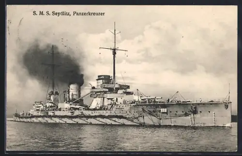 AK SMS Panzerkreuzer Seydlitz bei leichter Fahrt