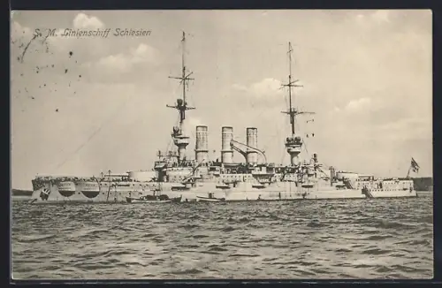 AK Linienschiff SMS Schlesien
