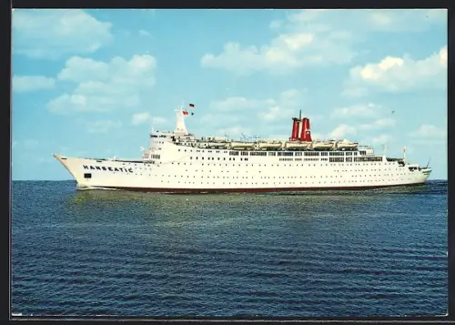 AK Passagierschiff Hanseatic in voller Fahrt