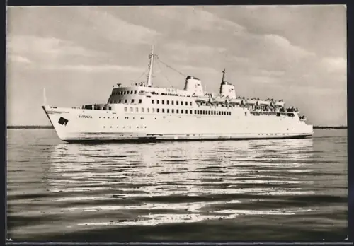 AK DDR Grossfähre Sassnitz auf See