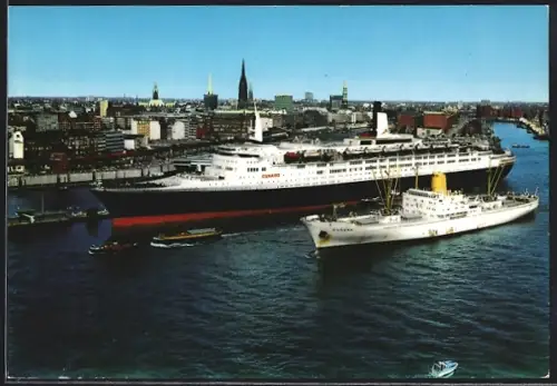 AK Hamburg, Passagierschiff Queen Elizabeth 2