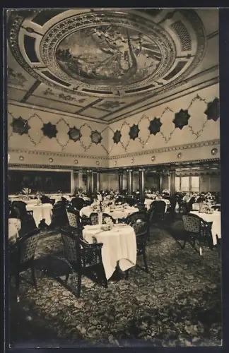 AK Passagierschiff Albert Ballin der Hamburg-Amerika-Linie, Speisesaal 1. Klasse
