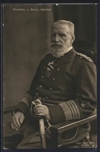 AK Admiral Exzellenz von Knorr in Uniform