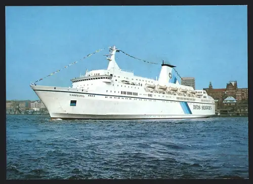 AK Fährschiff MS Hamburg in Fahrt