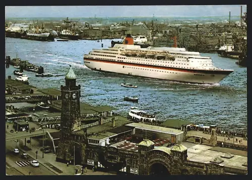 AK Hamburg, Passagierschiff MS Europa im Hafen