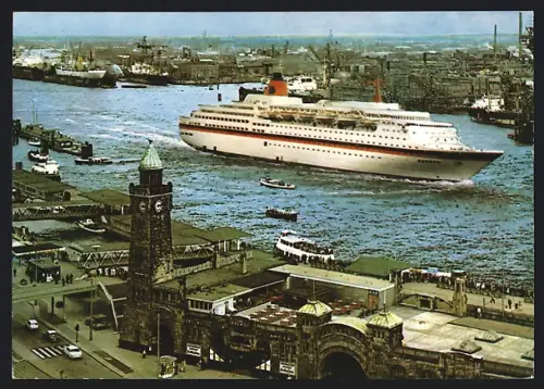 AK Hamburg, Passagierschiff MS Europa im Hafen
