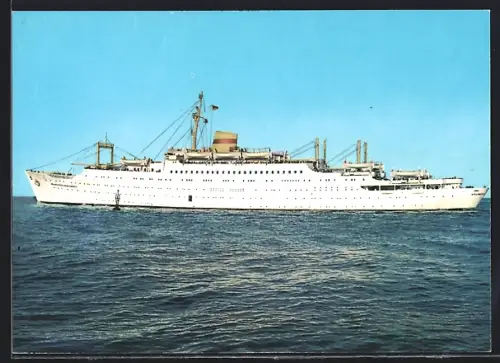 AK Urlauberschiff MS Völkerfreundschaft auf grosser Fahrt