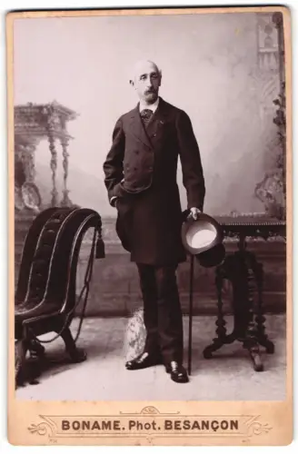 2 Fotografien A.Boname, Besancon, Louis de Vaulchier du Deschaux & Alice de Vaulchier du Deschaux, Chateau du Deschaux