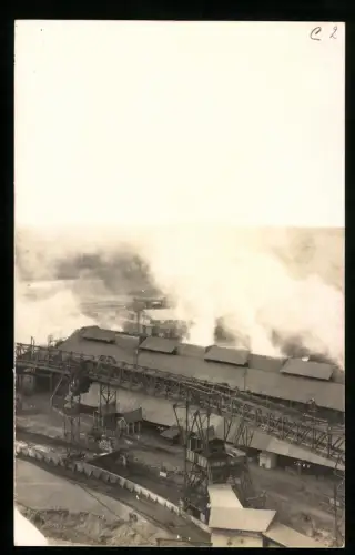 5 Fotografien Ansicht Panda (Katanga), Panorama der Minenanlage, Bergbau