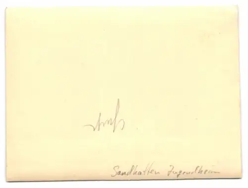 3 Fotografien Ansicht Sandhatten, junge Knaben vor der Jugendherberge, Einweihung der neuen Zimmer 1926