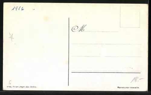 Künstler-AK L`Affaire, Schweizer steckt deutschem General eine Nachricht zu