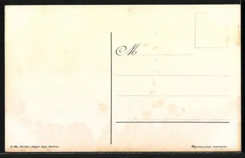 Künstler-AK L`Affaire, Schweizer steckt deutschem General eine Nachricht zu