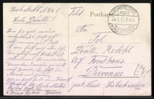 AK Lockstedt / Lager, Baracken und Übungsplatz aus der Vogelschau, Zeppelin