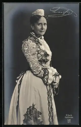AK Portrait Luise von Baden im Halbprofil