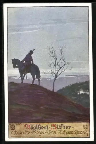 Künstler-AK Ernst Kutzer: Adalbert Stifter, Das alte Siegel, das Eichenschloss