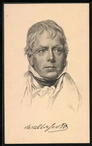 AK Walter Scott, schottischer Dichter
