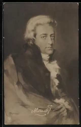 AK Portrait von Wolfgang Amadeus Mozart, Komponist