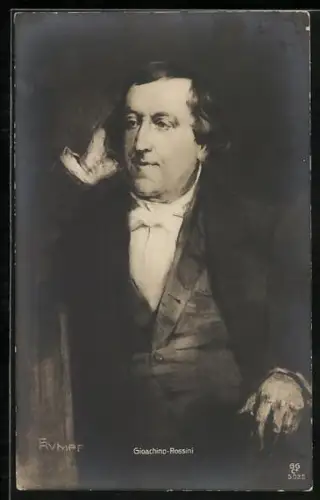 Künstler-AK Fritz Rumpf: Portrait Gioachino Rossini