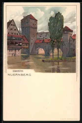 Künstler-AK K. Mutter: Nürnberg, Henkersteig