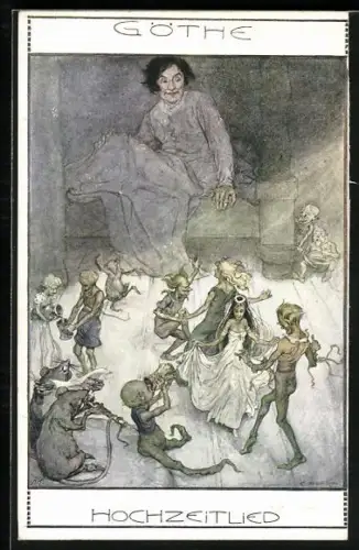 AK Szene aus Goethes Hochzeitlied