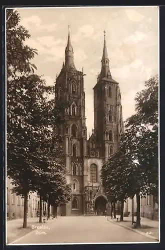 AK Breslau, Blick zum Dom