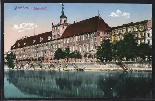 AK Breslau, Flusspartie an der Universität