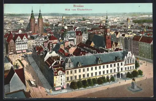 AK Breslau, Blick vom Elisabethturm