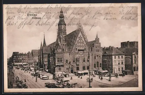 AK Breslau, Partie am Rathaus