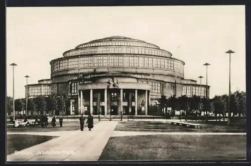 AK Breslau, Partie an der Jahrhunderthalle