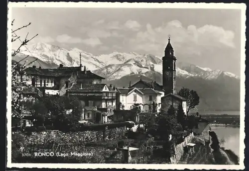 AK Ronco /Lago Maggiore, Panorama mit Kirche
