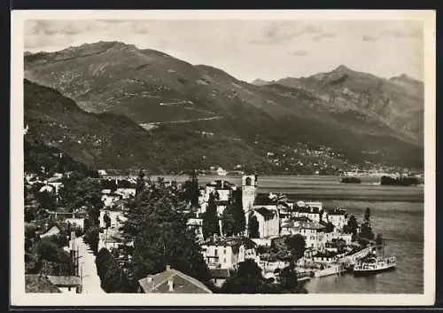 AK Brissago, Ortsansicht und Blick auf den Lago Maggiore