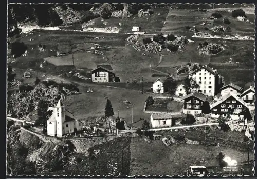 AK Altanca, Ortsansicht mit Kirche vom Flugzeug aus gesehen