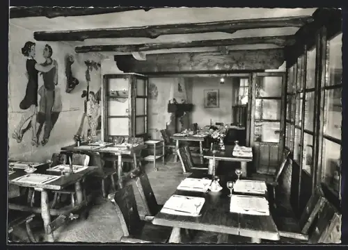 AK Locarno-Minusio, Hotel-Ristorante Grotto della Campagna, Prop. Fam. Leoni