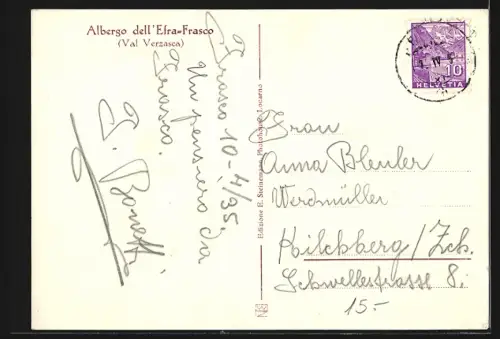 AK Frasco, Allbergo dell'Efra