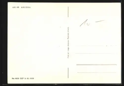 AK Ascona, Pensione Ristorante Lago