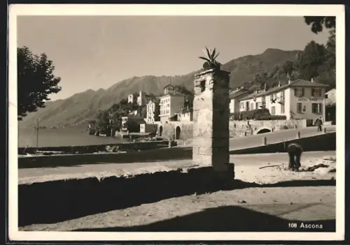 AK Ascona, Blick zum Meer