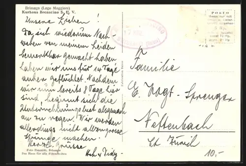 AK Brissago /Lago Maggiore, Kurhaus Brenscino S. E. V.