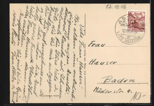 AK Ascona, Kurhaus Collinetta aus der Vogelschau