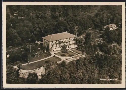 AK Ascona, Kurhaus Collinetta aus der Vogelschau