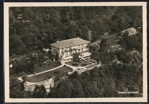 AK Ascona, Kurhaus Collinetta aus der Vogelschau
