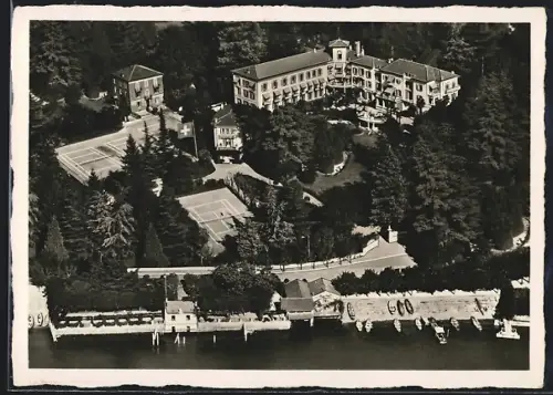 AK Castagnola, Hotel Villa Castagnola vom Flugzeug aus