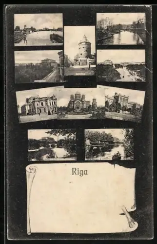 AK Riga, Russisches Theater, Kathedrale, Polytechnikum, Gaswerk
