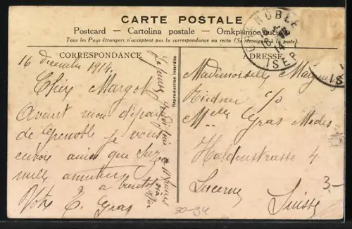 AK Armée Francaise, Guerre Européene 1914, Uniformen der französischen Armee, Infanterie