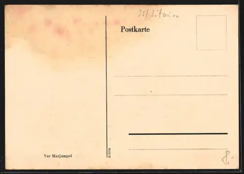 Künstler-AK Marjampol, Partie im Ort