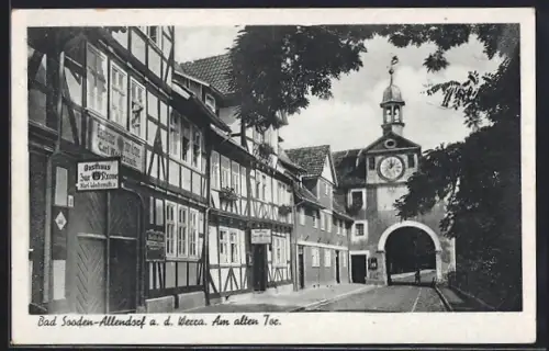 AK Bad Sooden-Allendorf a. d. Werra, Am alten Tor, Gasthaus Zur Krone