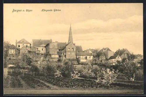 AK Bergen a. Rügen, Hängende Gärten