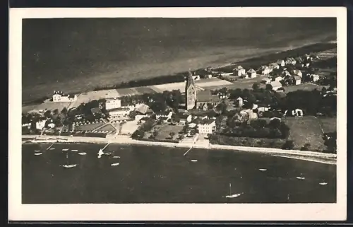 AK Rerik i. M., Luftaufnahme, Kirche, Strand, Seebrücke