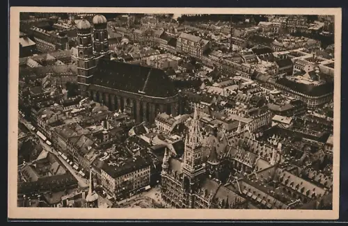 AK München, Stadtzentrum, Frauenkirche, Neues Rathaus