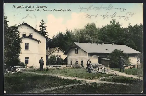AK Augustusbad b. Radeberg, Luisenhof, Berg-Haus und Wirtschaftsgebäude